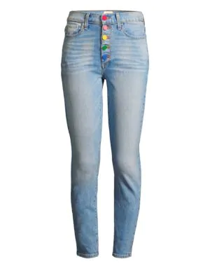 alice and olivia rainbow jeans