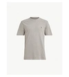 Allsaints Brace Crewneck Cotton-jersey T-shirt In Minegreymarl