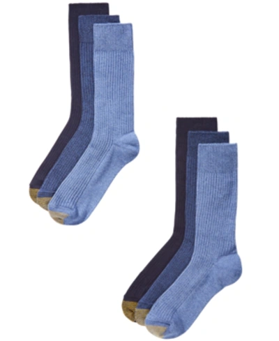 Gold Toe Men's 6-pack Casual Stanton Socks In Denim