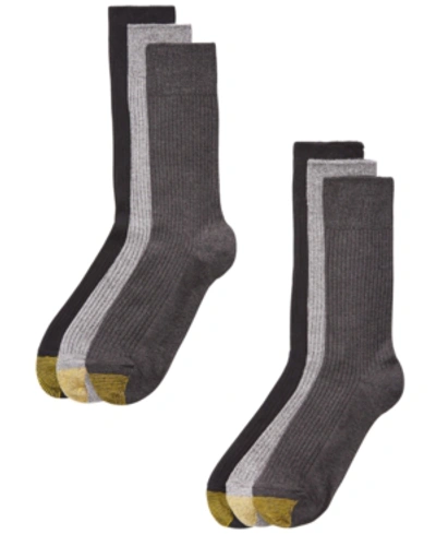 Gold Toe Men's 6-pack. Stanton Socks In Grey Assortment