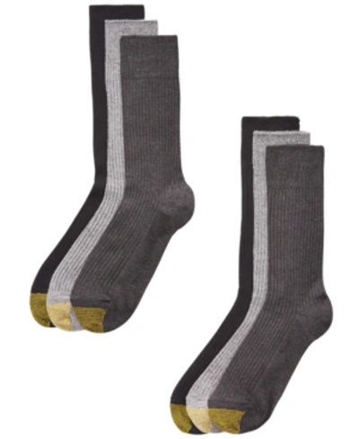 Gold Toe Men's 6-pack Casual Stanton Socks In Grey