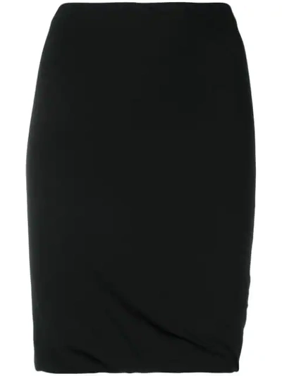 Alexander Wang T Ruched Stretch Skirt In Black