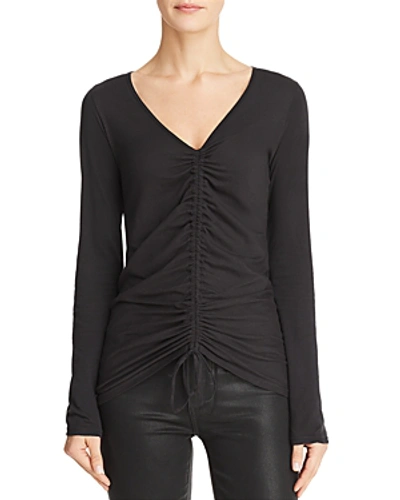 Michelle By Comune Wishram Ruched Drawstring Tee In Black
