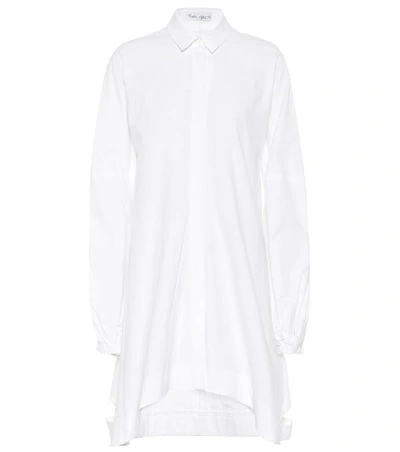 Jw Anderson Puffed-sleeve Cotton Shirt Dress In White