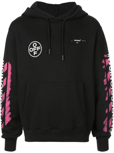 Off white black hotsell diag stencil hoodie