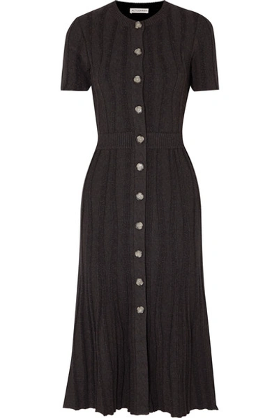 Altuzarra Abelia Ribbed Stretch-knit Midi Dress In Black
