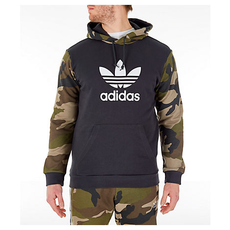 Adidas Originals Men's Originals Camo Trefoil Hoodie, Green/brown ...