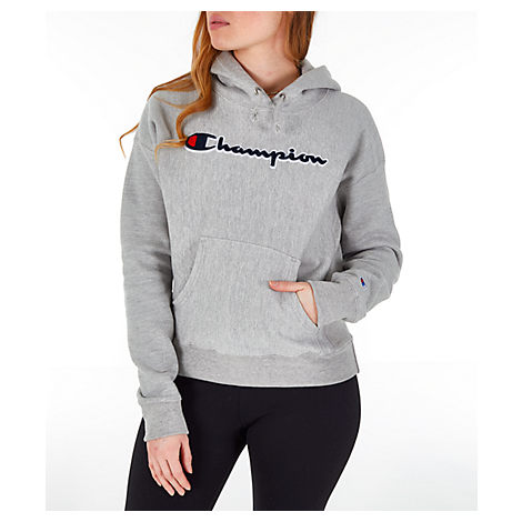 women's champion hoodie grey