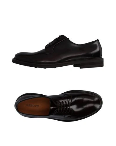 Seboy's Laced Shoes In Deep Purple