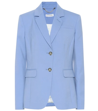 Altuzarra Fitted Two-button Stretch Wool Blazer In Blue