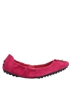 Tod's Ballet Flats In Fuchsia