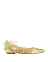 Casadei Ballet Flats In Gold