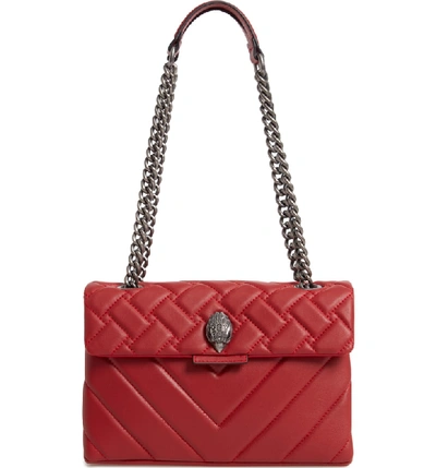 Kurt Geiger Kensington Quilted Leather Shoulder Bag - Red