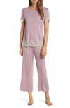 Natori Luxe Shangri-la Pajamas In Heather Berry Blush