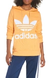 Adidas Originals Trefoil Hoodie In Chalk Orange