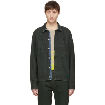 Nudie Jeans Green Denim Ronny Jacket In Coatedindig ModeSens