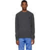 Acne Studios Logo Patch Detailed Jumper In Charcmel