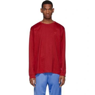 Acne Studios Long Sleeve T In Red