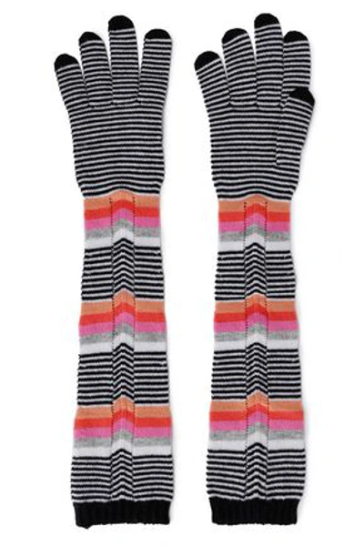 Missoni Woman Striped Wool Gloves Multicolor