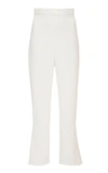 Cushnie High-rise Cropped Crepe Pants In White