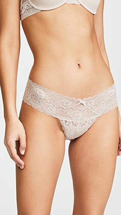 Skarlett Blue 'obsessed' Lace Thong In Cashmere