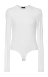 Atm Anthony Thomas Melillo Ribbed Stretch-micro Modal Bodysuit In White