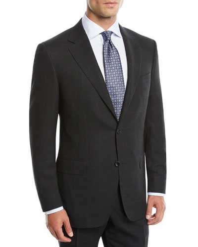 Canali Men's Impeccabile Nailhead Windowpane Two-piece Wool Suit In Blue