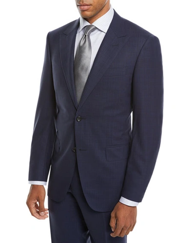 Canali Men's Impeccabile Tonal Plaid Wool Two-piece Suit In Gray