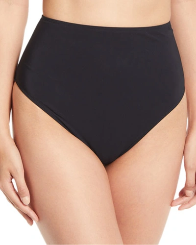 Diane Von Furstenberg Hayworth High-waist Bikini Swim Bottom In Black