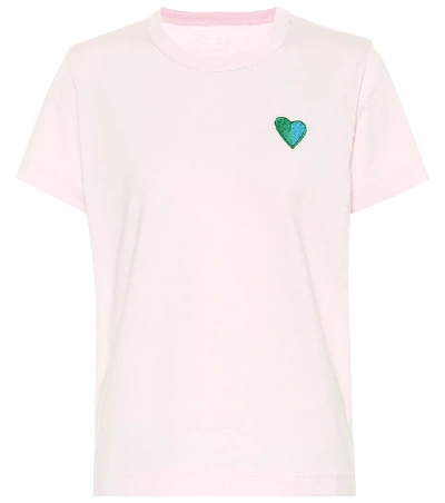Tory Sport Vintage Cotton Heart Tee In Pink