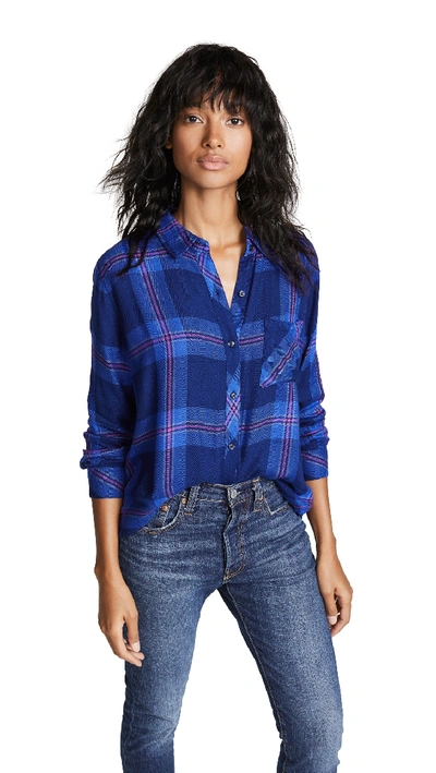 Rails Hunter Plaid Button-down Shirt In Ultraviolet Magenta