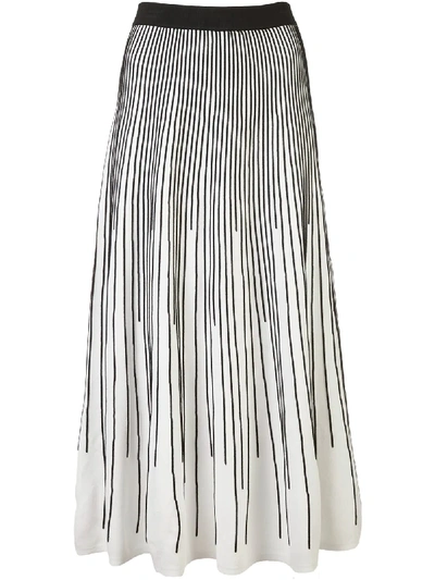 Derek Lam 10 Crosby Striped Knit Skirt In Black