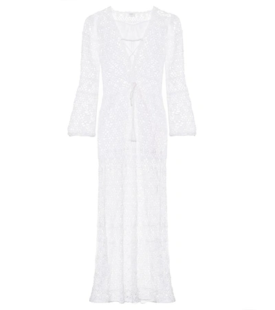 Anna Kosturova Bianca Crochet Cotton Dress In White