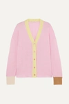 Marni Colour-block Long-sleeve Cardigan In Pink
