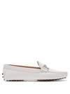 Tod's Gommini Double T Driving Moccasin In White