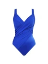 Miraclesuit Swim Rock Solid Revel One-piece Swimsuit In Delphine Blue