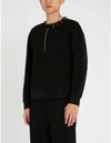 Craig Green Laced Jersey Sweatshirt In Black Khaki