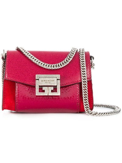 Givenchy Nano Gv3 Bag In Bordeaux