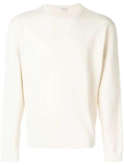 Saint Laurent Off-white 'property' Sweatshirt In Beige