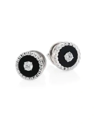 Marli Coco Diamond & 18k White Gold Stud Earrings In Black