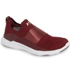 Apl Athletic Propulsion Labs Techloom Bliss Knit Slip-on Running Sneakers In Burgundy/ White