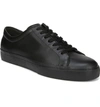 Vince Farrell Leather Lace-up Sneakers In Black