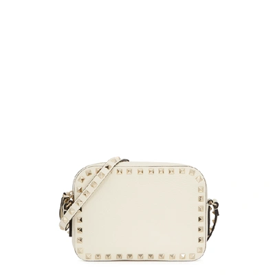 Valentino Garavani Rockstud Ivory Leather Shoulder Bag