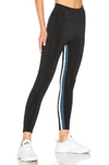 Splits59 Aerial 7/8 Legging In Black. In Black & Dusty Blue & Off White