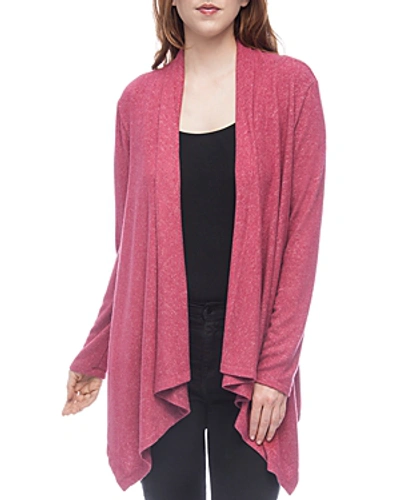 B Collection By Bobeau Amie Waterfall Cardigan In Dry Rose