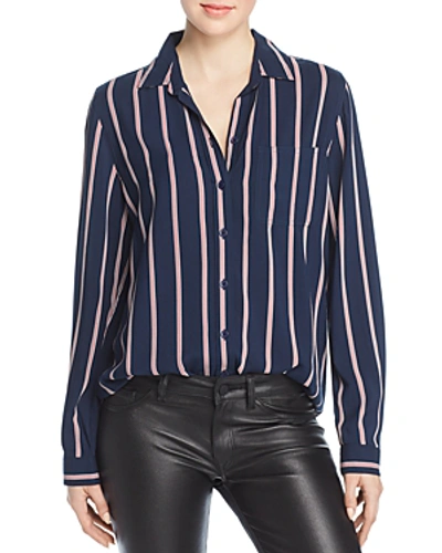Beachlunchlounge Striped Button-down Shirt In Navy