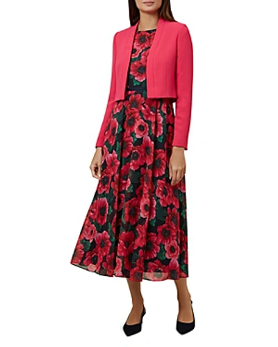 Hobbs London Evadine Cropped Jacket In Raspberry Pink