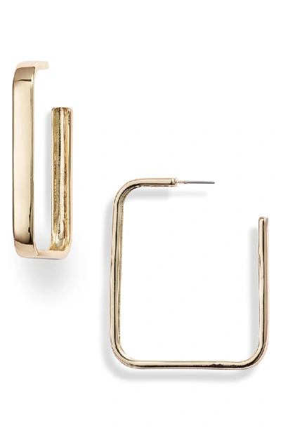 Shashi Rectangle Hoop Earrings In Gold