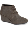 Toms Kala Wedge Bootie In Gunmetal Suede