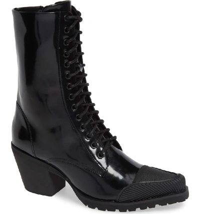 Jeffrey Campbell Vestal Boot In Black/ Black Leather
